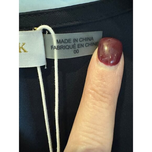 Ramy Brook Dress Women 00 Black Satin Rhinestone Embellished Foxy Mini Cocktail - Picture 10 of 15